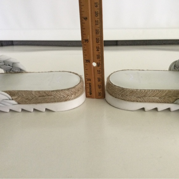 Marc Fisher LTD Jaimee Espadrille Slide Sandal In White Leather Size 7 M - Picture 7 of 11